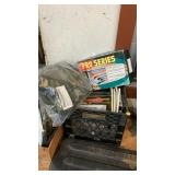 Crate of plug wire sets,cano parka, etc