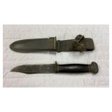 1940s US NAVY MARK 1 PILOT KNIFE WITH SHEATH
