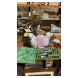 Lg lot of decor, flatware, dishes , etc