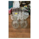 2 Decanters & stems