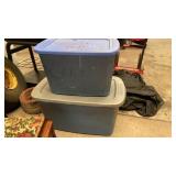 TWO TOTES WITH LIDS