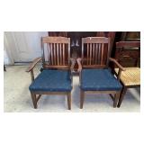 PAIR OF PADDED CHAIRS