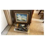 BOX OF YARD TOOLS, FRAMED PRINT