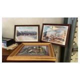 THREE FRAMED PRINTS