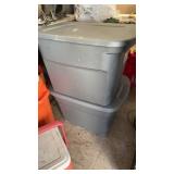 TWO TOTES WITH LIDS