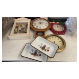 LOT OF CLOCKS, PANS