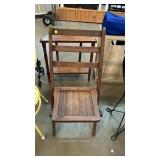 Wooden folding chair