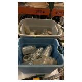 2 Totes of jars