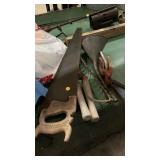 Hand saw,rake head, clippers,etc