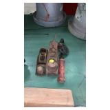 Vintage wood planes, hand drill
