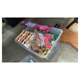 TOTE OF CHRISTMAS DECOR