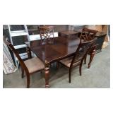 DINING TABLE AND FOUR CHAIRS