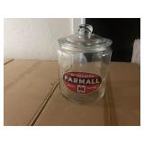 FARMALL GLASS COUNTER JAR