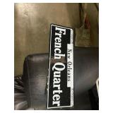 METAL FRENCH QUARTER SIGN