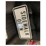 METAL SIDEWALK OPEN SIGN