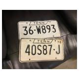 2 VINTAGE TENNESSEE TAGS