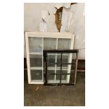 3 vintage windows, 32x39 & 24x29