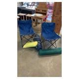 2 Folding chairs & etc