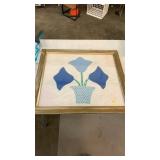 Framed quilt piece