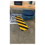 2 Road signs & storage container