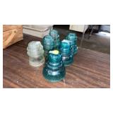 LOT OF VINTAGE GLASS INSULATORS