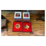 FOUR DALE EARNHARDT NASCAR ORNAMENTS