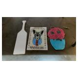 BULLDOG, FLOWER DECOR, PADDLE