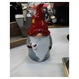 Gnome Cookie Jar, "W" and Wood Shelf