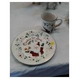 "Cookies for Santa" Plate and Cup