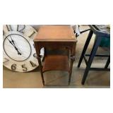 VINTAGE OCCASIONAL TABLE, 16x16x29" TALL