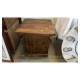 WOODEN TABLE WITH STORAGE