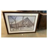 FRAMED WINTER PRINT, 36x26"