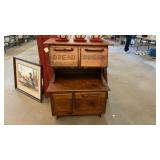 VINTAGE KITCHEN STORAGE CABINET, 32x21x43" TALL