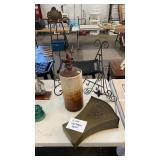 LOT OF VARIOUS DECOR - EASELS, WALL BASKET, ETC