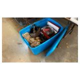 TOTE OF MISC. WIGS, ETC.