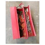 Metal Toolbox and Tools