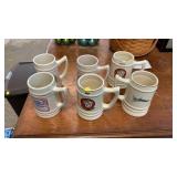 Lot of 6 steins