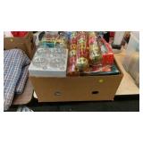 BOX OF CHRISTMAS ORNAMENTS