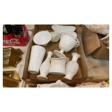 BOX OF MILK GLASS