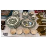 VINTAGE COUNTRY SCENE DISHES