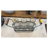 VINTAGE MILK BOTTLES AND CARRIER