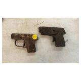 TWO VINTAGE METAL TOY GUNS