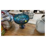 CARNIVAL GLASS COMPOTE