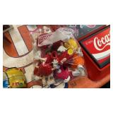 BAG OF M&M TOYS, KEYCHAINS, ETC