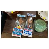 BUSH AND REAGAN US PRESIDENTS BOBBLE HEAD