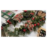 TWO PC CHRISTMAS GALAND, APPROX 40" LONG
