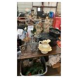 Cookbook holders, enamel roasting pan, pitcher &