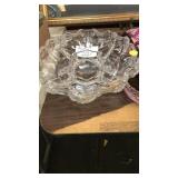 Footed Crystal Serving Bowl