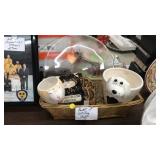 Basket of dog and cat stuff