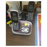Panasonic Cordless Phone Set 2 Handsets Burgundy